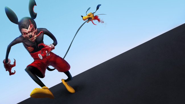 Обои картинки фото микки маус, фэнтези, нежить, микки, маус, зомби, zombie, mickey, mouse