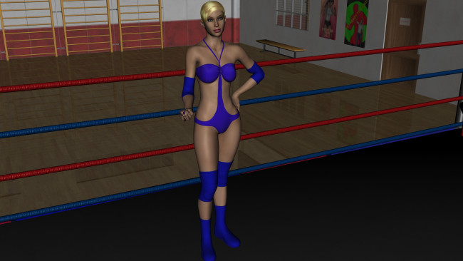 Обои картинки фото wrestlers, 3д графика, people , люди, девушка, ринг