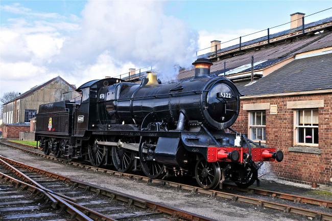 Обои картинки фото техника, паровозы, паровоз, рельсы, дорога, железная