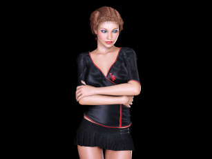 Картинка 3д+графика люди+ people девушка взгляд фон