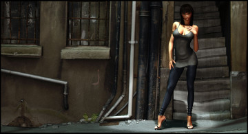 Картинка 3д+графика люди+ people фон взгляд девушка