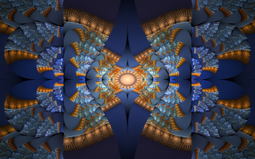 Картинка 3д+графика фракталы+ fractal фон узор цвета