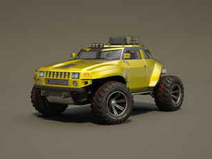 обоя hummer hb concept, автомобили, 3д, серый, фон, concept, hb, car, 3d, hummer