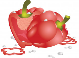 обоя векторная графика, еда , food, перец