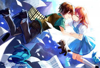Картинка to+the+moon аниме unknown +другое johnathan wyles to the moon river harrymiao