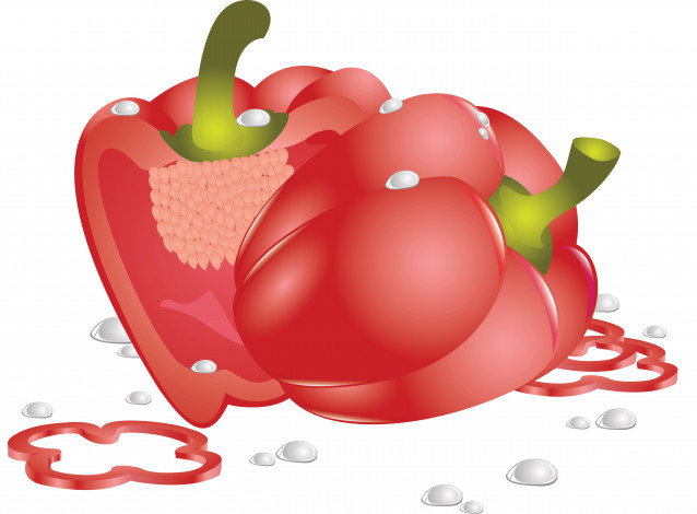 Обои картинки фото векторная графика, еда , food, перец