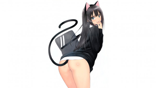 Обои картинки фото аниме, idolm@ster, девушка, хвостик, фон, взгляд