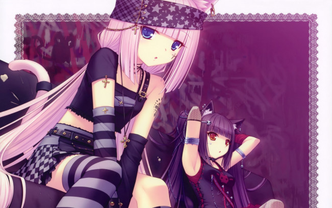 Обои картинки фото аниме, touhou, девушки, взгляд, фон