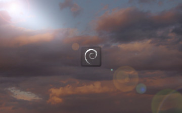 Картинка компьютеры debian логотип фон