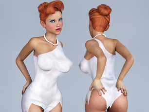 Картинка 3д+графика люди+ people девушка фон взгляд