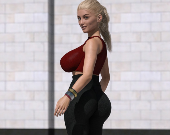 Обои картинки фото 3д графика, люди , people, взгляд, фон, девушка