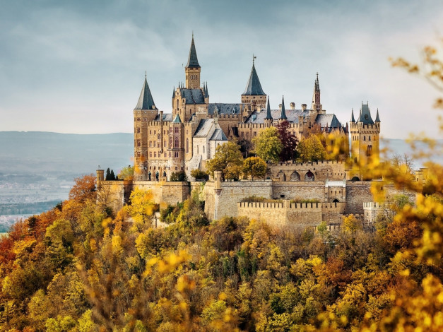 Обои картинки фото hohenzollern castle, города, замки германии, hohenzollern, castle