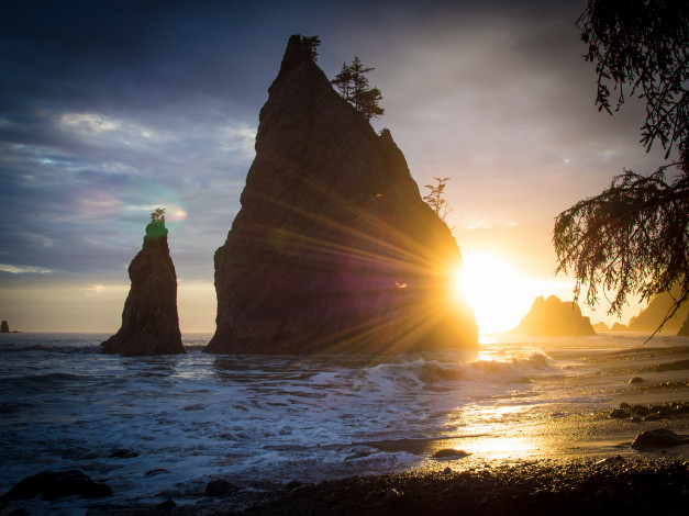 Обои картинки фото природа, восходы, закаты, простор