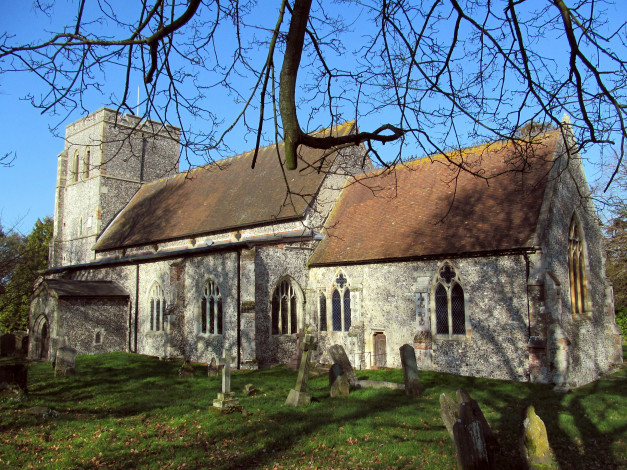 Обои картинки фото st john the baptist church, meopham, kent, uk, города, - католические соборы,  костелы,  аббатства, st, john, the, baptist, church