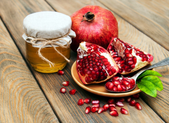 Обои картинки фото еда, мёд,  варенье,  повидло,  джем, гранат, мед