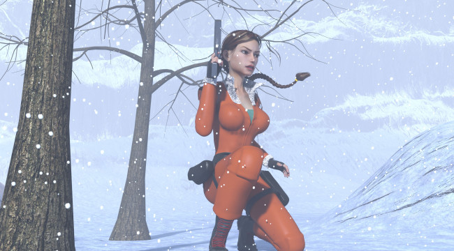 Обои картинки фото 3д графика, фантазия , fantasy, фон, взгляд, девушка