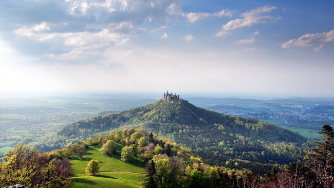 Обои картинки фото hohenzollern castle, города, замки германии, hohenzollern, castle