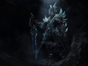 Картинка видео+игры world+of+warcraft +wrath+of+the+lich+king король лич меч броня