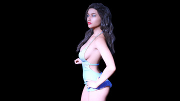 Картинка 3д+графика люди+ people фон взгляд девушка