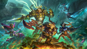 Картинка видео+игры world+of+warcraft бой герои оружие