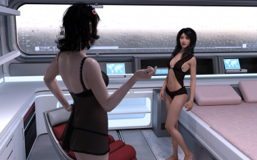 Картинка 3д+графика фантазия+ fantasy взгляд девушки фон