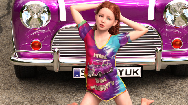 Обои картинки фото 3д графика, люди , people, фон, взгляд, девушка