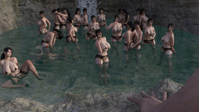 Обои картинки фото 3д графика, люди , people, фон, взгляд, девушки