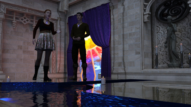 Обои картинки фото 3д графика, люди , people, парень, фон, взгляд, девушка