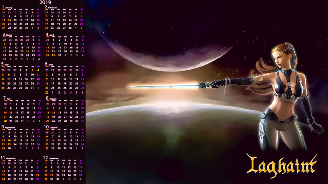 Обои картинки фото календари, видеоигры, девушка, оружие, планета
