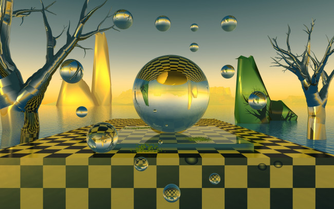 Обои картинки фото 3д графика, шары , balls, фон, шары