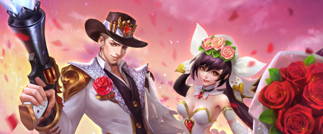 Обои картинки фото mobile legends, видео игры,  bang bang, двое