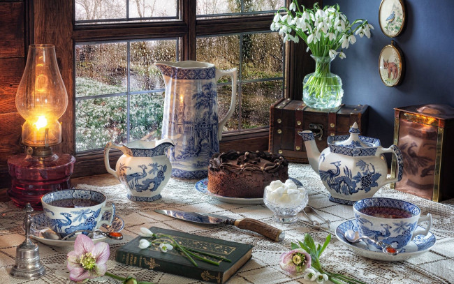 Обои картинки фото еда, натюрморт, торт, сахар, чай