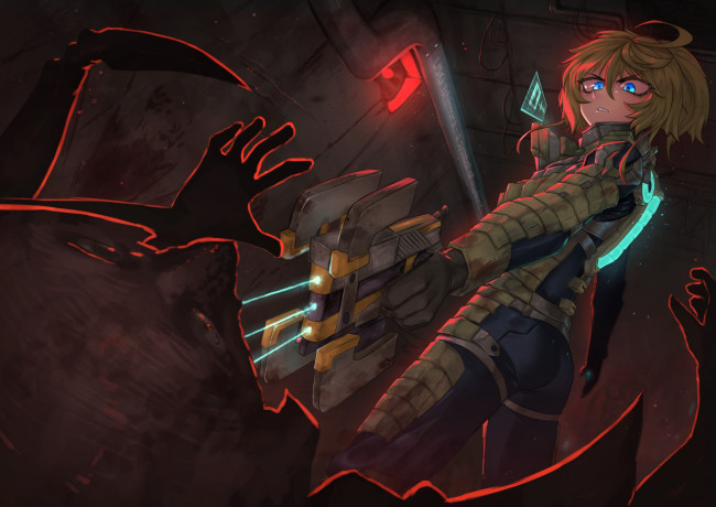 Обои картинки фото аниме, youjo senki, сага, о, маленькой, девочке, таня, воплощение, зла