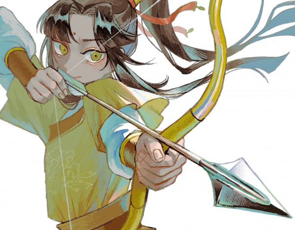 Обои картинки фото аниме, mo dao zu shi, цзинь, лин, лук, костюм