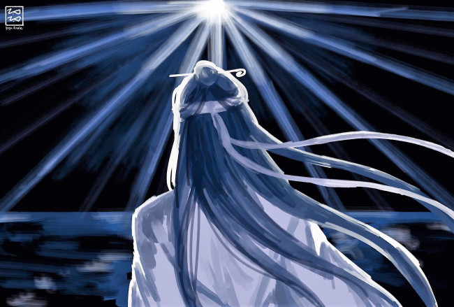 Обои картинки фото аниме, mo dao zu shi, лань, ванцзи, свет