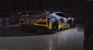 Картинка 24+chevrolet+corvette+z06+gt3 спорт nascar 2024 chevrolet corvette z06 gt3r гараж вид сзади