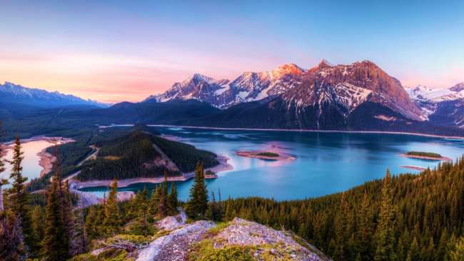 Обои картинки фото kananaskis lakes, alberta, природа, реки, озера, kananaskis, lakes