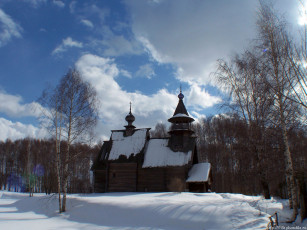 Картинка кострома музей деревянного зодчества зима города православные церкви монастыри