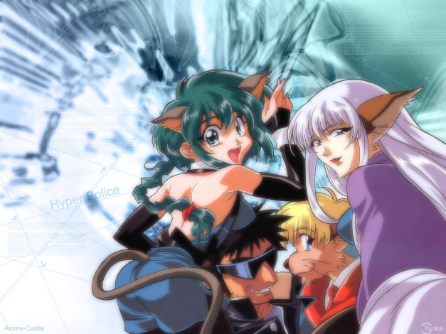 Обои картинки фото аниме, hyper, police