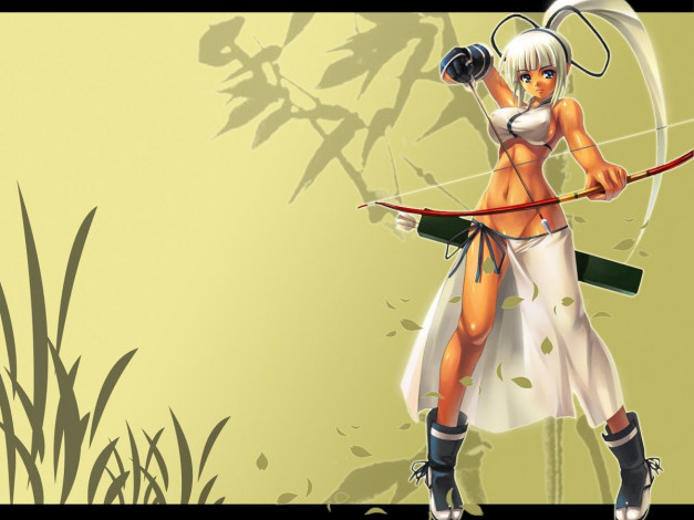 Обои картинки фото аниме, weapon, blood, technology