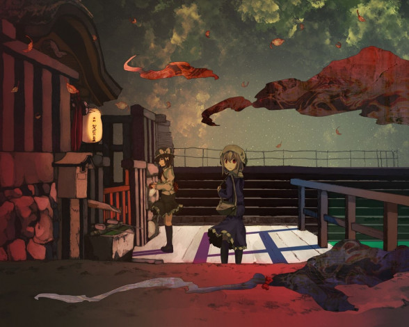 Обои картинки фото аниме, touhou