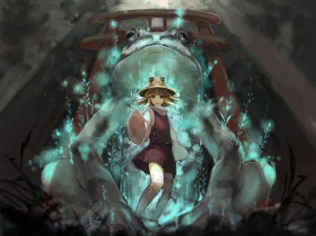 Обои картинки фото аниме, touhou