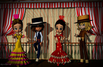 Картинка 3д графика people люди мальчика девушки