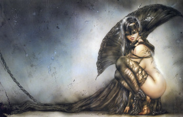 Картинка luis royo фэнтези девушка маска чулки кандалы тату