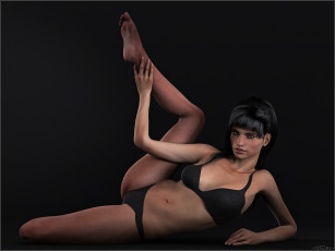 Картинка 3д графика people люди девушка купальник