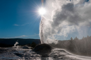 Картинка природа стихия гейзер сша штат вайоминг