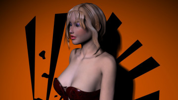 Картинка 3д графика people люди девушка