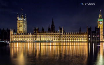 Картинка города лондон великобритания ночь дом