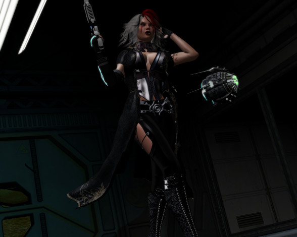 Обои картинки фото 3д, графика, fantasy, фантазия, спусник, девушка