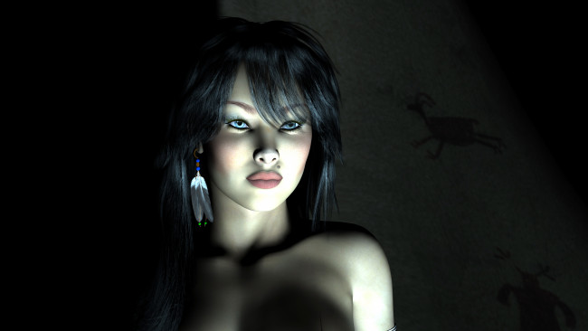 Обои картинки фото 3д, графика, portraits, портрет, девушка, лицо